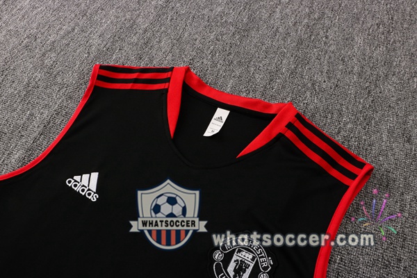 Manchester United + Shorts Black Soccer Vest 2021-2022