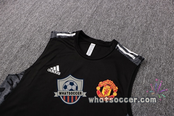 Manchester United + Shorts Black Soccer Vest 2021-2022
