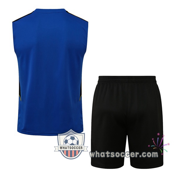 Manchester United + Shorts Blue Soccer Vest 2021-2022