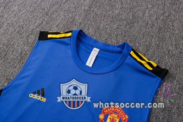 Manchester United + Shorts Blue Soccer Vest 2021-2022