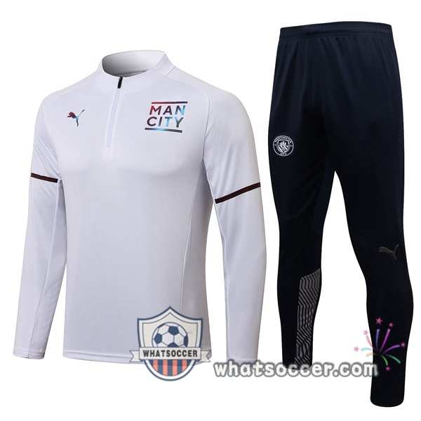 Manchester City White Tracksuit 2021-2022