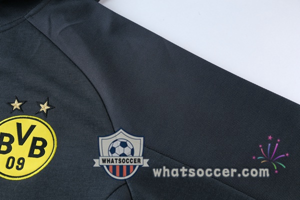 Dortmund BVB Black Gray Hooded Jacket 2021-2022