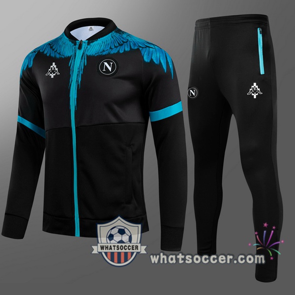 SSC Napoli Kids Black Blue Training Jacket 2021-2022