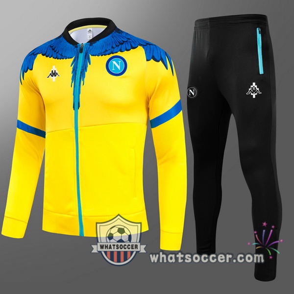 SSC Napoli Kids Yellow Blue Training Jacket 2021-2022