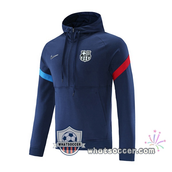 FC Barcelona Blue Hooded Sweater 2021-2022