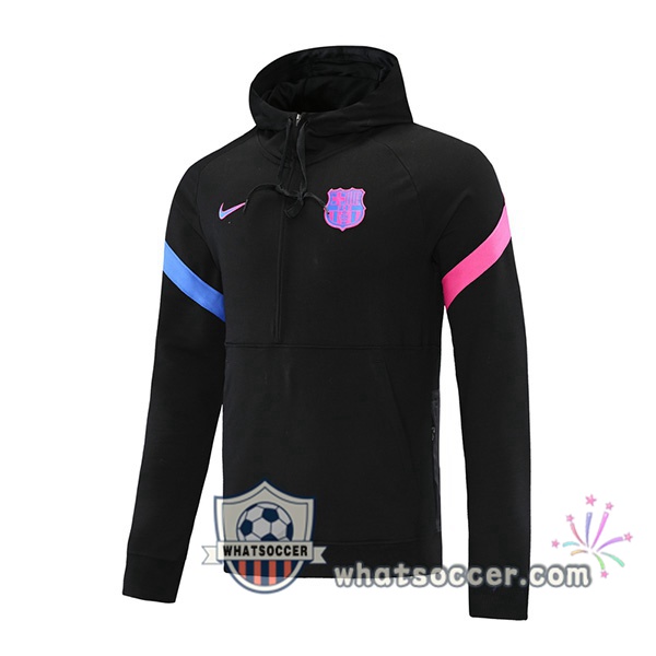 FC Barcelona Black Hooded Sweater 2021-2022