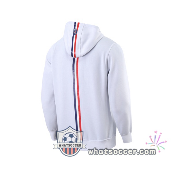 JORDAN Paris PSG White Hooded Sweater 2021-2022