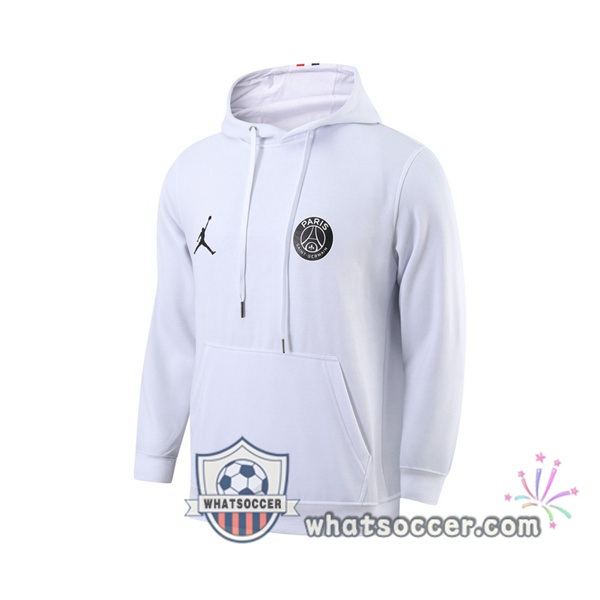 JORDAN Paris PSG White Hooded Sweater 2021-2022