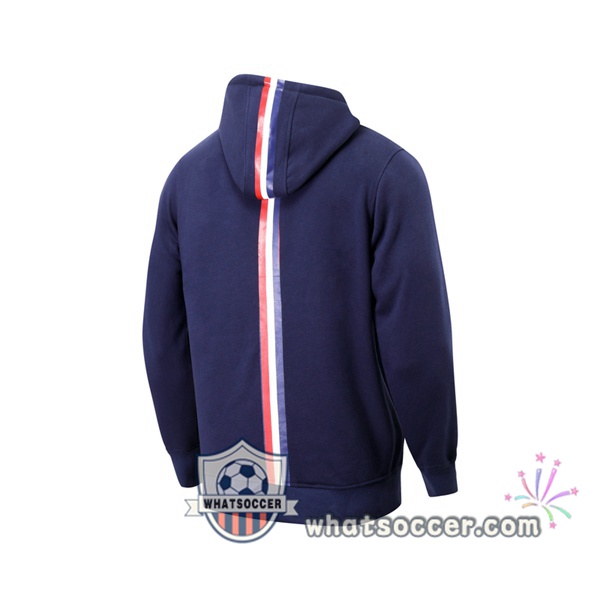 JORDAN Paris PSG Blue Royal Hooded Sweater 2021-2022