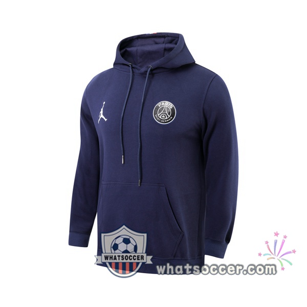 JORDAN Paris PSG Blue Royal Hooded Sweater 2021-2022