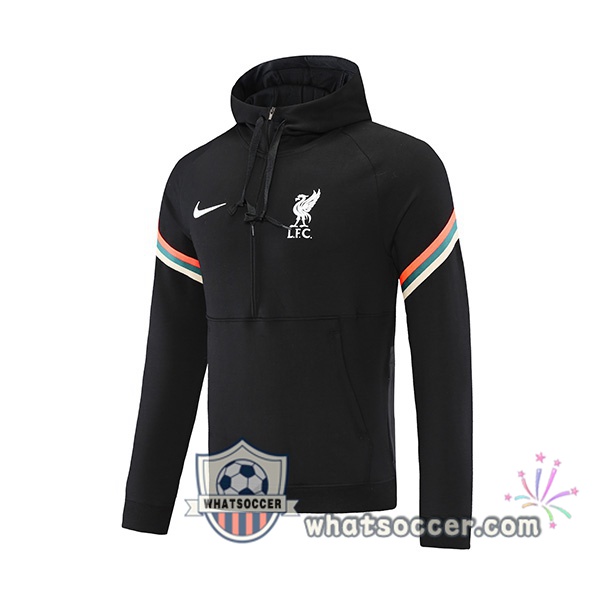 FC Liverpool Black Hooded Sweater 2021-2022