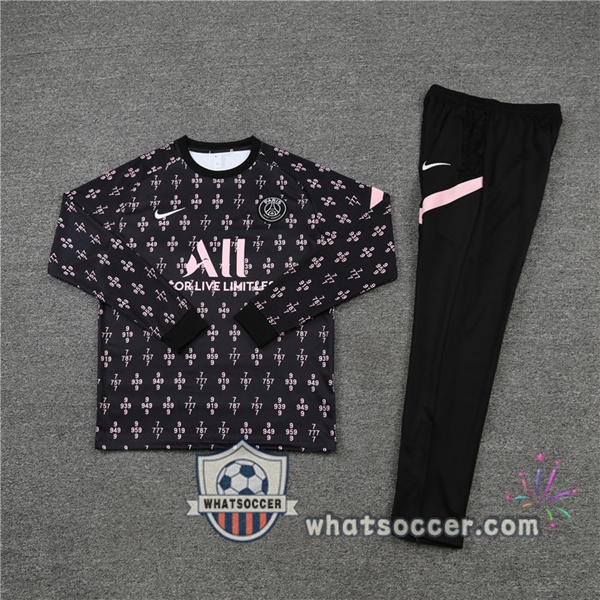Paris PSG Black Rose Tracksuit 2021-2022