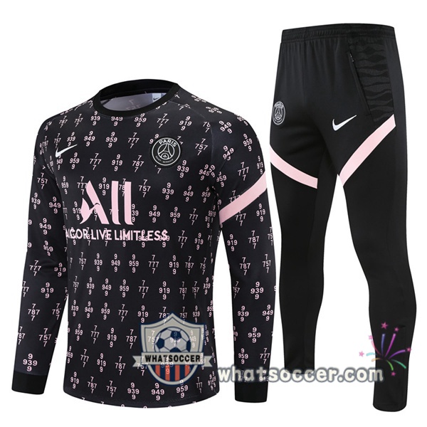 Paris PSG Black Rose Tracksuit 2021-2022