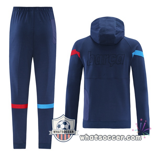 FC Barcelona Blue Hooded Jacket 2021-2022