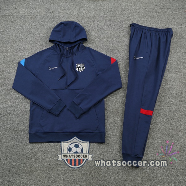 FC Barcelona Blue Hooded Jacket 2021-2022