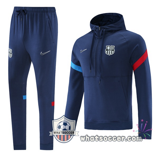 FC Barcelona Blue Hooded Jacket 2021-2022