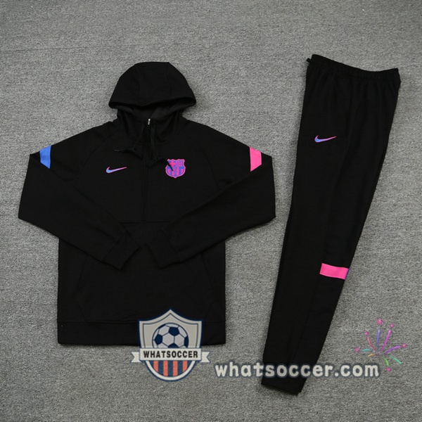 FC Barcelona Black Hooded Jacket 2021-2022