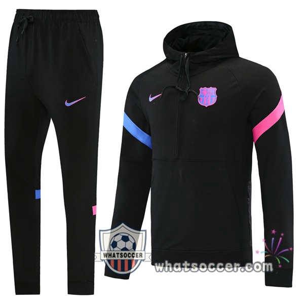 FC Barcelona Black Hooded Jacket 2021-2022