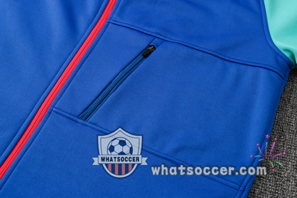 FC Barcelona Blue Green Hooded Jacket 2021-2022