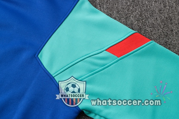 FC Barcelona Blue Green Hooded Jacket 2021-2022