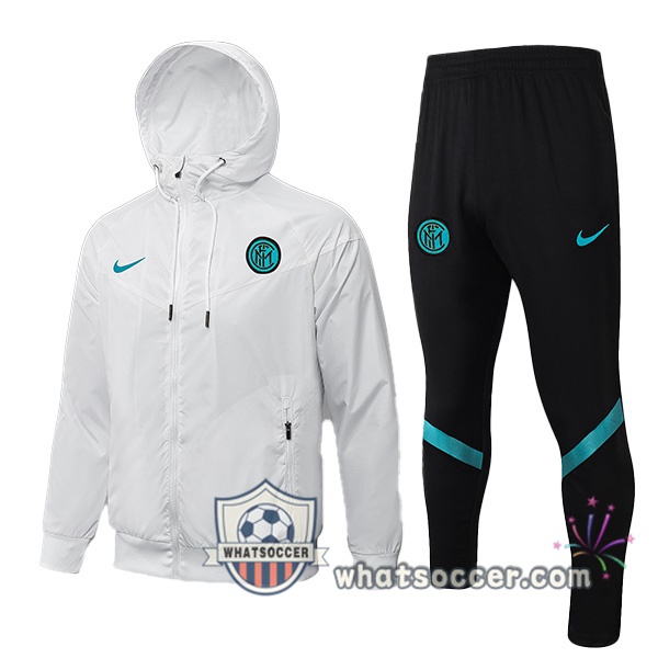 Inter Milan White Hooded Jacket 2021-2022