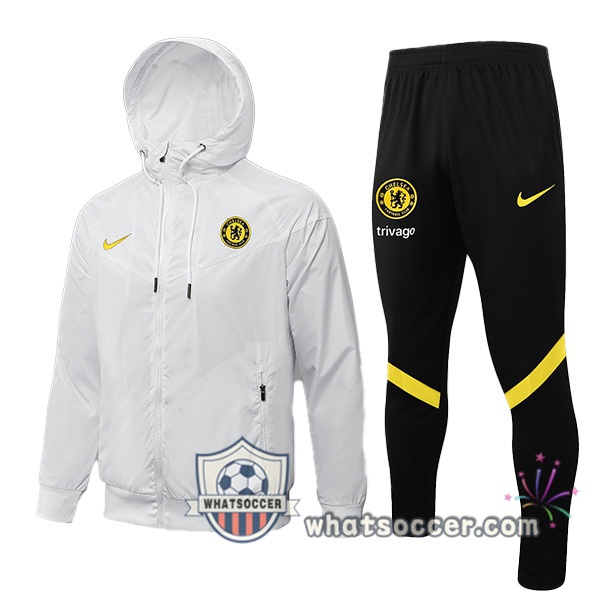 FC Chelsea White Hooded Jacket 2021-2022