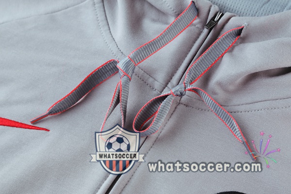 Paris PSG Gray Hooded Jacket 2021-2022