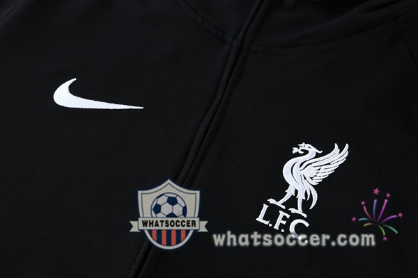 FC Liverpool Black Hooded Jacket 2021-2022