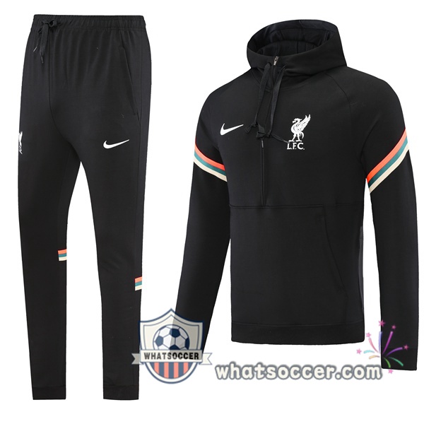 FC Liverpool Black Hooded Jacket 2021-2022