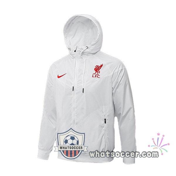 FC Liverpool White Hooded Jacket 2021-2022