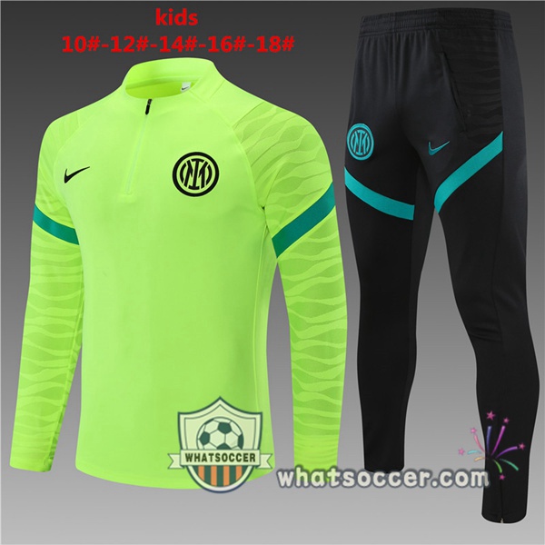 Inter Milan Kids Green Tracksuit 2021-2022
