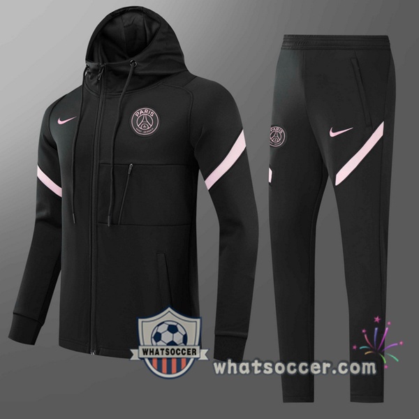 Paris PSG Kids Black Hooded Jacket 2021-2022