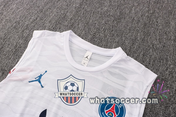 Paris PSG Jordan + Shorts White Soccer Vest 2021-2022