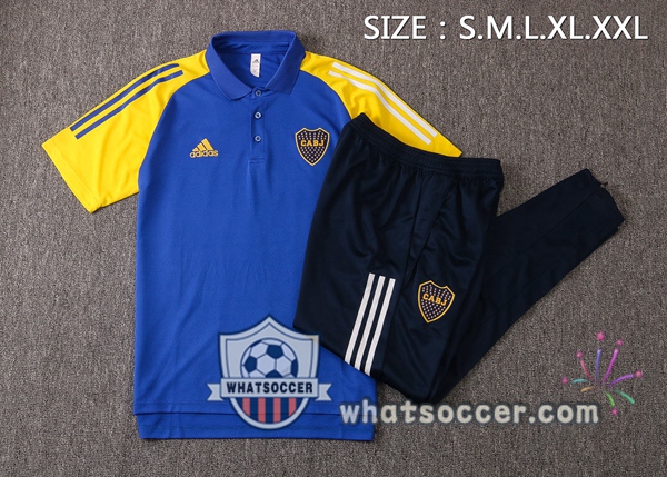 Training Polo Boca Juniors + Pants Blue Yellow 2020-2021