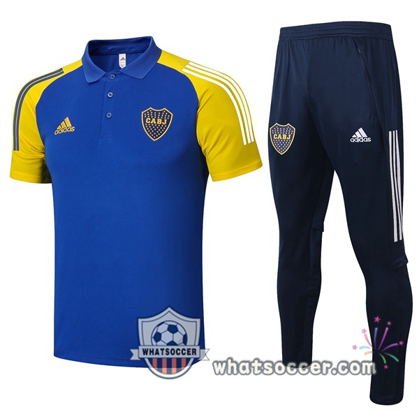 Training Polo Boca Juniors + Pants Blue Yellow 2020-2021