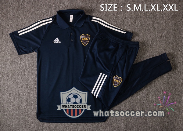 Training Polo Boca Juniors + Pants Blue Royal 2020-2021