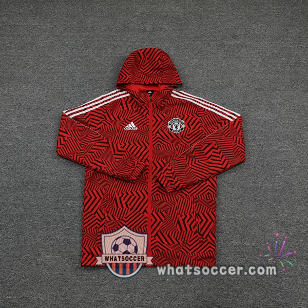 Manchester United Red Windbreaker Hoodie 2020-2021