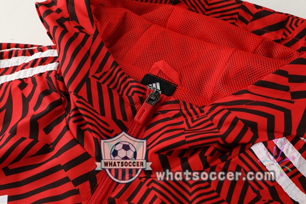 Manchester United Red Windbreaker Hoodie 2020-2021