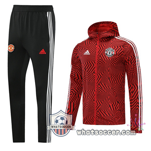 Manchester United Red Windbreaker Hoodie 2020-2021