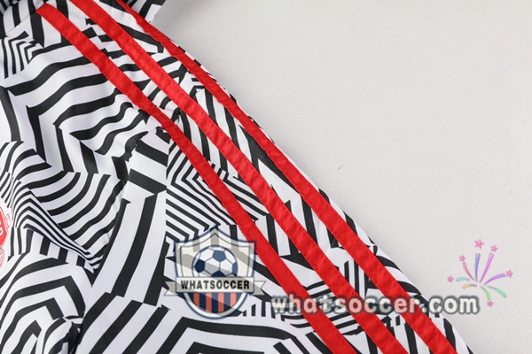 Manchester United Black White Windbreaker Hoodie 2020-2021