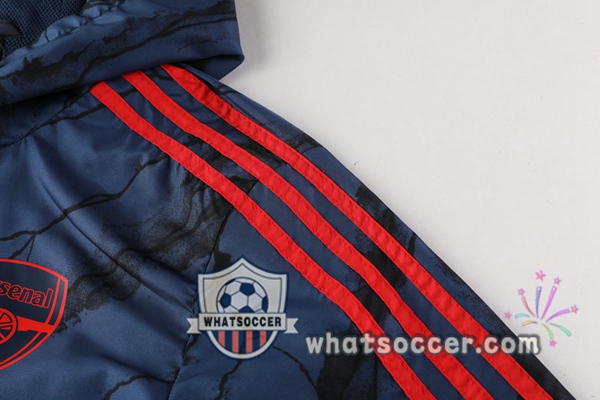 Arsenal Blue Royal Windbreaker Hoodie 2020-2021