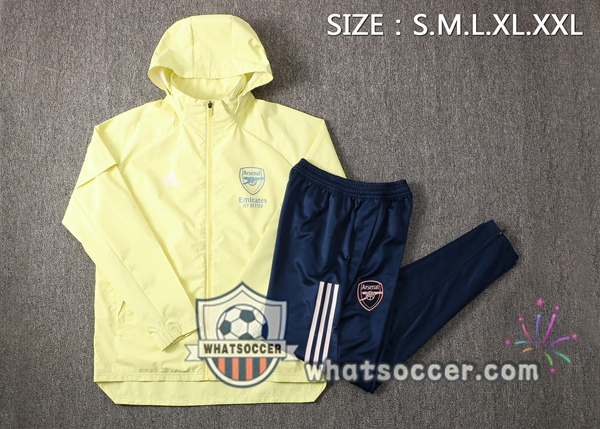 Arsenal Yellow Windbreaker Hoodie 2020-2021