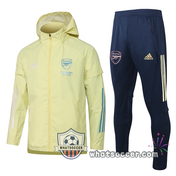 Arsenal Yellow Windbreaker Hoodie 2020-2021