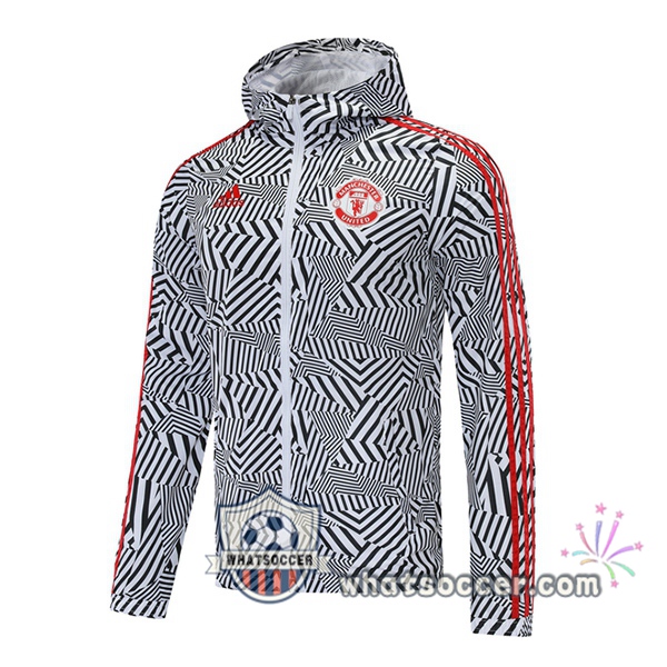 Manchester United Black White Windbreaker 2020-2021