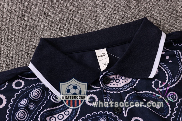 Training Polo Manchester City + Pants Blue Royal 2020-2021