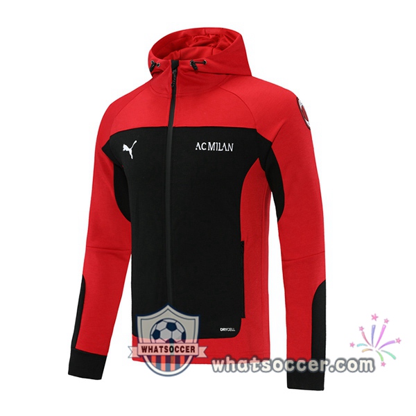 AC Milan Black Red Hooded Sweater 2020-2021