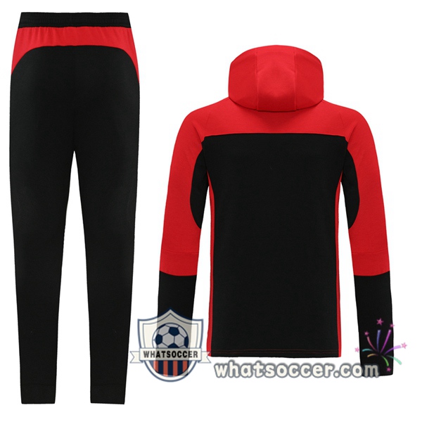 AC Milan Black Red Hooded Jacket 2020-2021