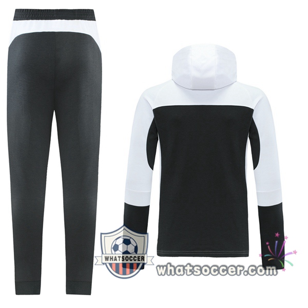 Marseille OM White Black Hooded Jacket 2020-2021