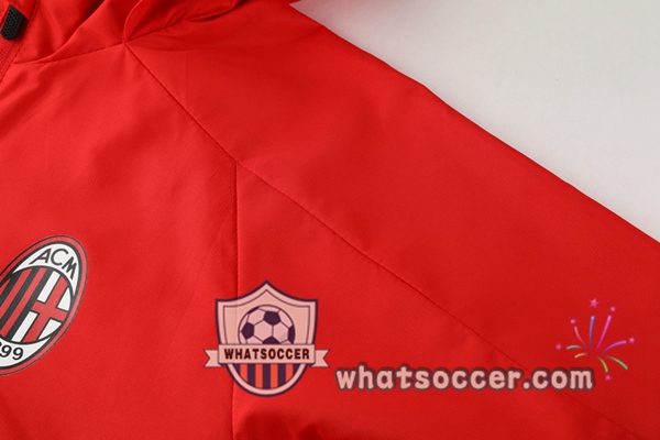 AC Milan Red Windbreaker Hoodie 2020-2021