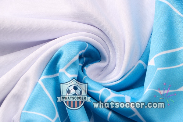 Manchester City White Blue Windbreaker Hoodie 2020-2021